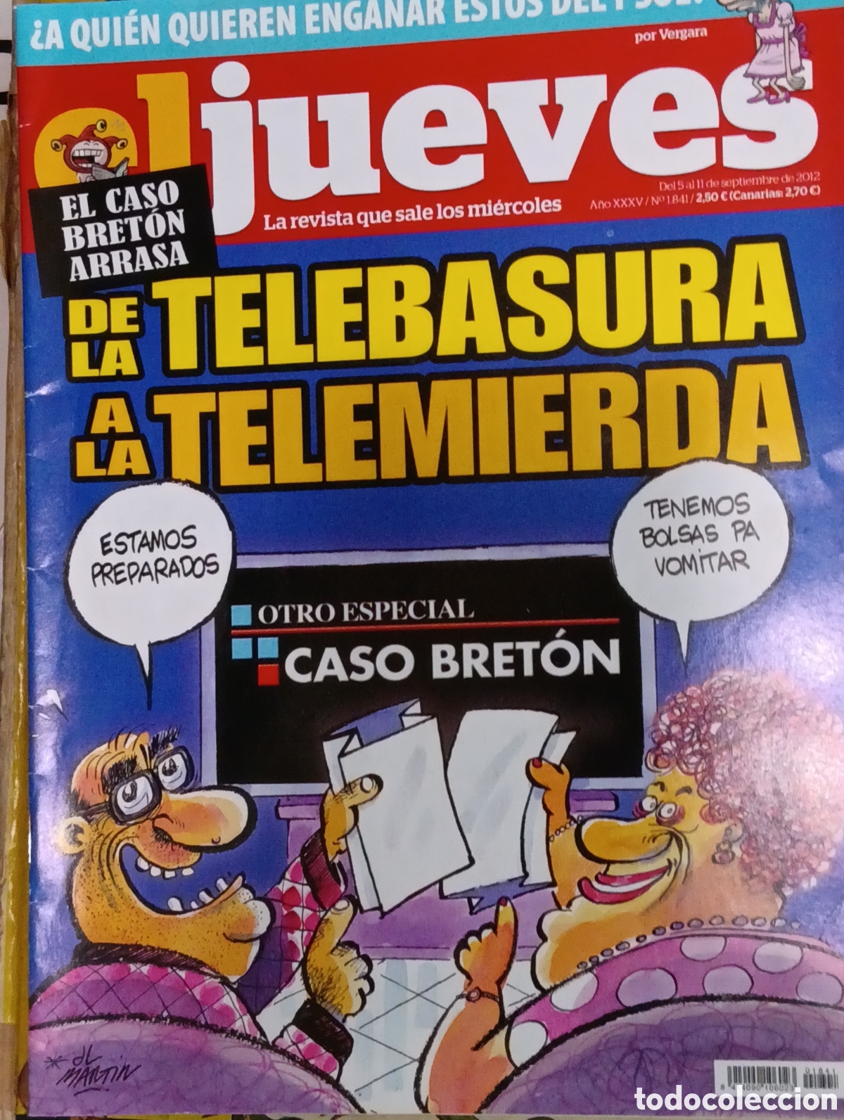 Coleccionismo de revistas y peri&oacute;dicos: EL JUEVES LA REVISTA QUE SALE LOS MIERCOLES N&ordm;1841