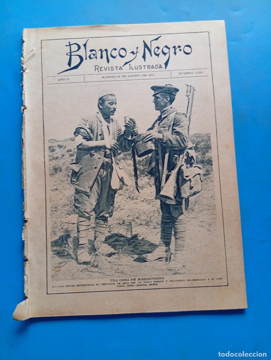 Coleccionismo de revistas y peri&oacute;dicos: BLANCO Y NEGRO. N&ordm; 1266. A&Ntilde;O 1915. SAN SEBASTI&Aacute;N. FIESTAS DE SAN ROQUE EN BARCELONA. FIESTAS.. LEER.