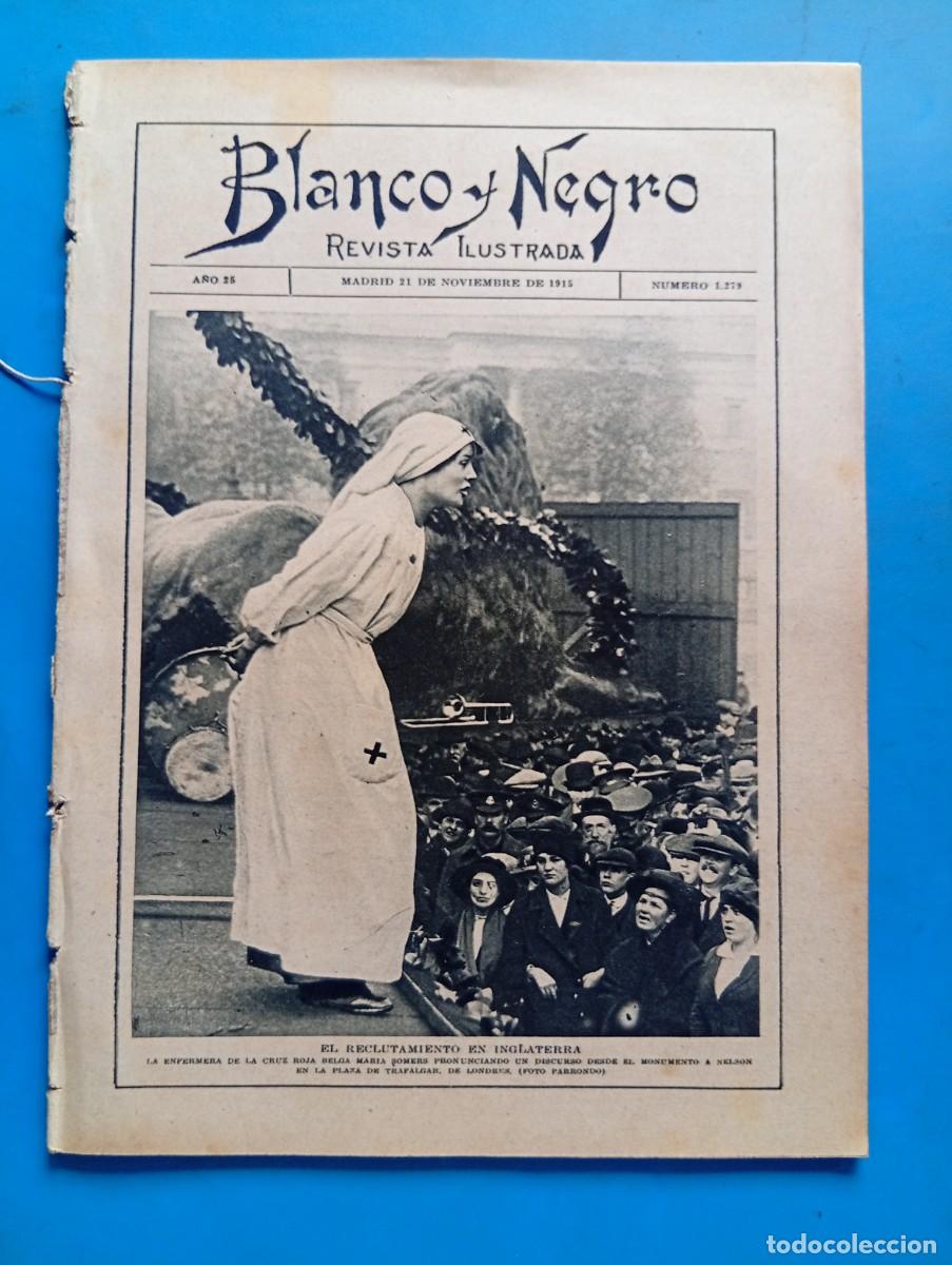 Coleccionismo de revistas y peri&oacute;dicos: BLANCO Y NEGRO. N&ordm; 1279. A&Ntilde;O 1915. LA AVIACI&Oacute;N MILITAR ALEMANA. EL NUEVO CASCO FRANC&Eacute;S.... LEER.