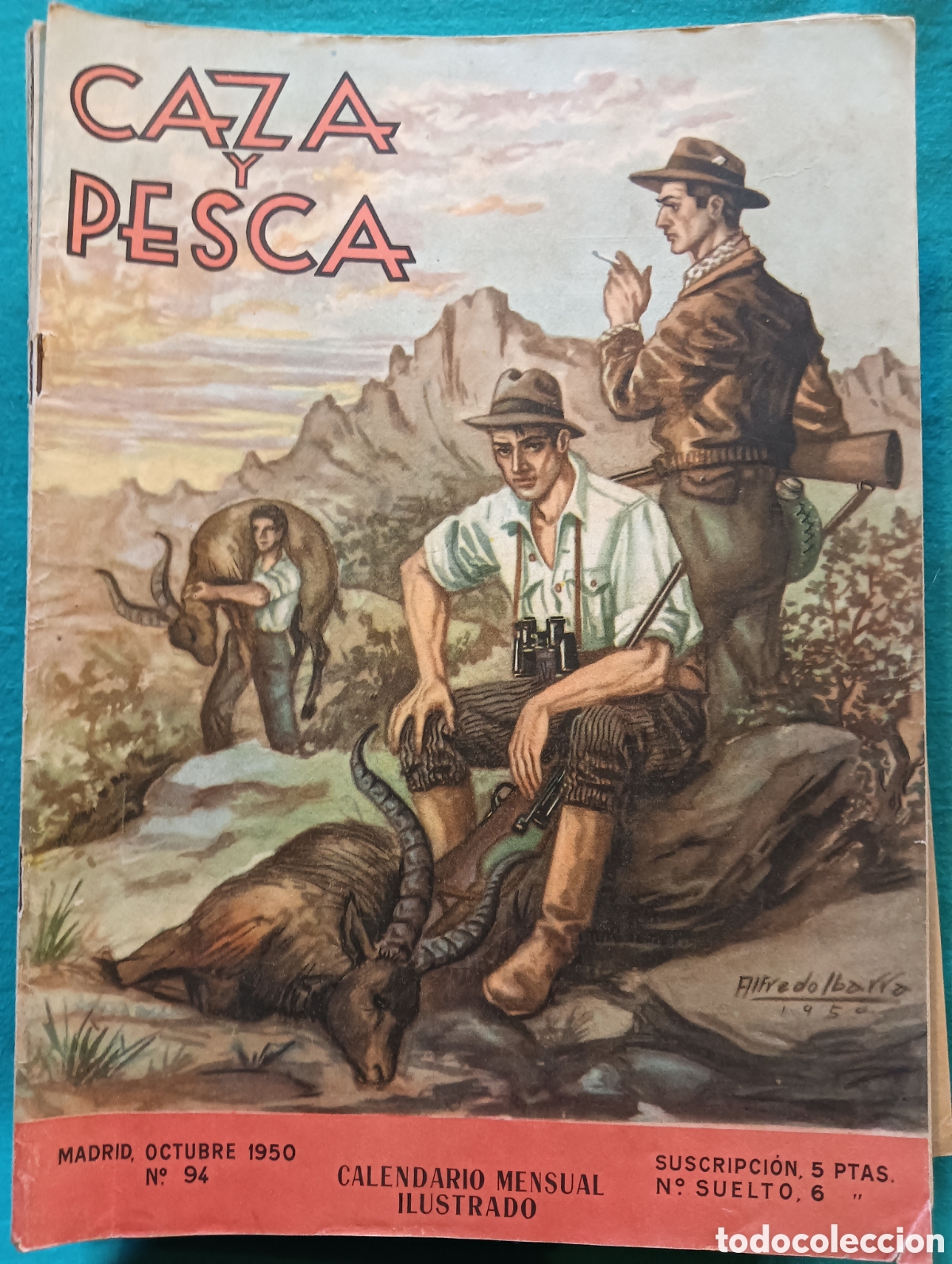 Coleccionismo de revistas y peri&oacute;dicos: Revista caza y pesca octubre de 1954 n&uacute;mero 94