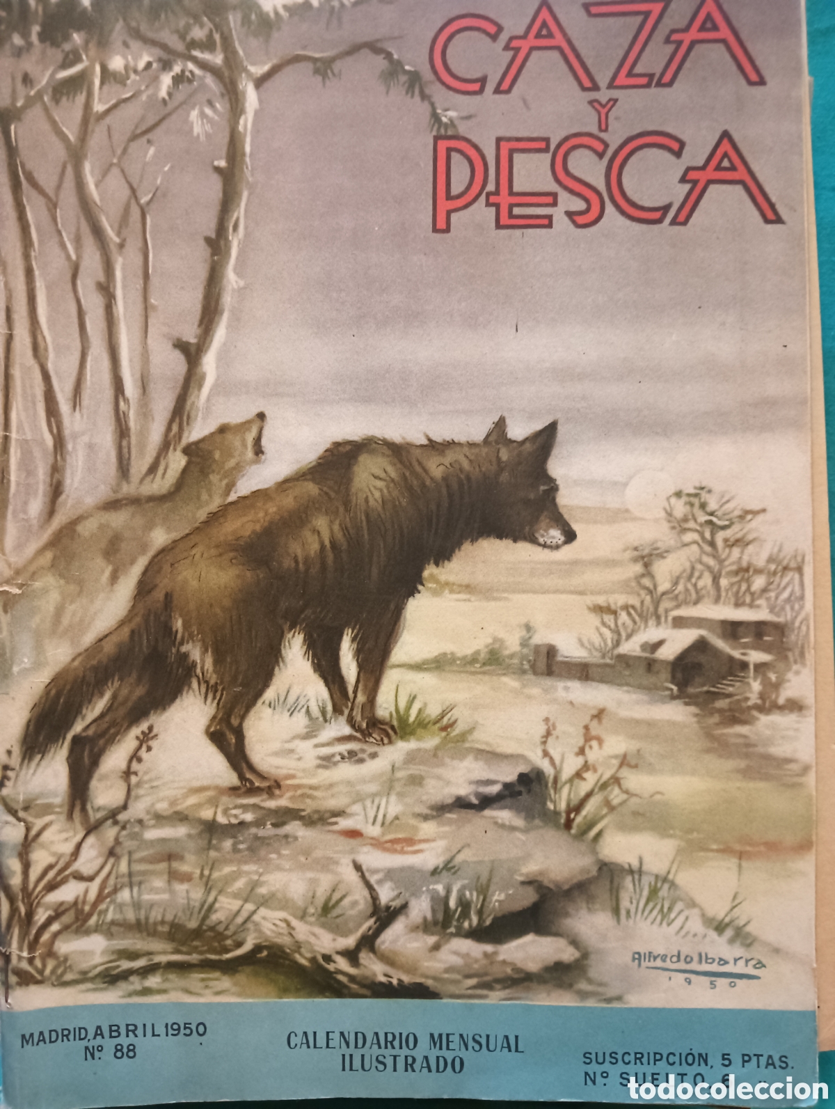 Coleccionismo de revistas y peri&oacute;dicos: Revista caza y pesca abril de 1950 n&uacute;mero 88