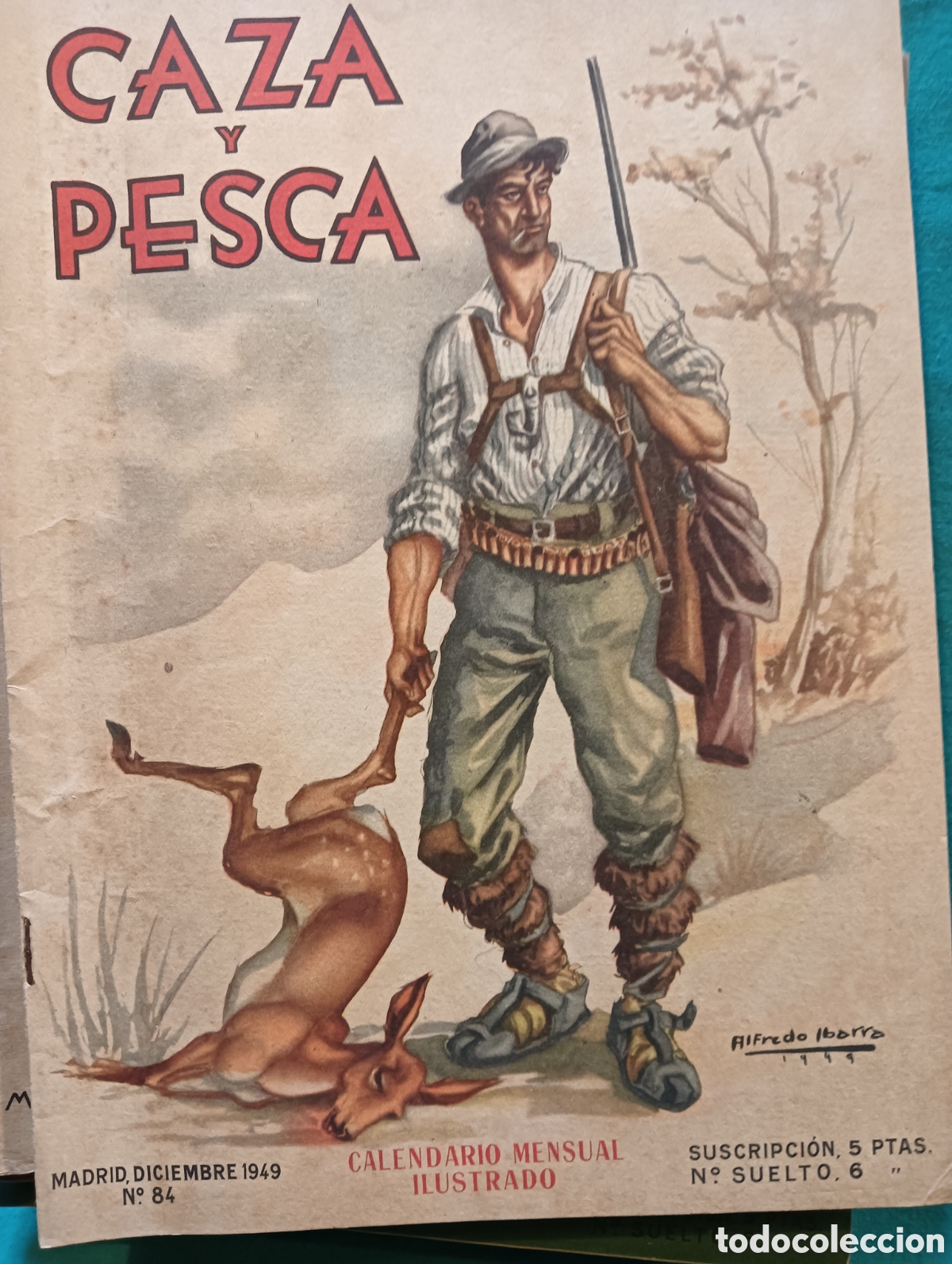 Coleccionismo de revistas y peri&oacute;dicos: Revista caza y pesca diciembre de 1949 numero 84
