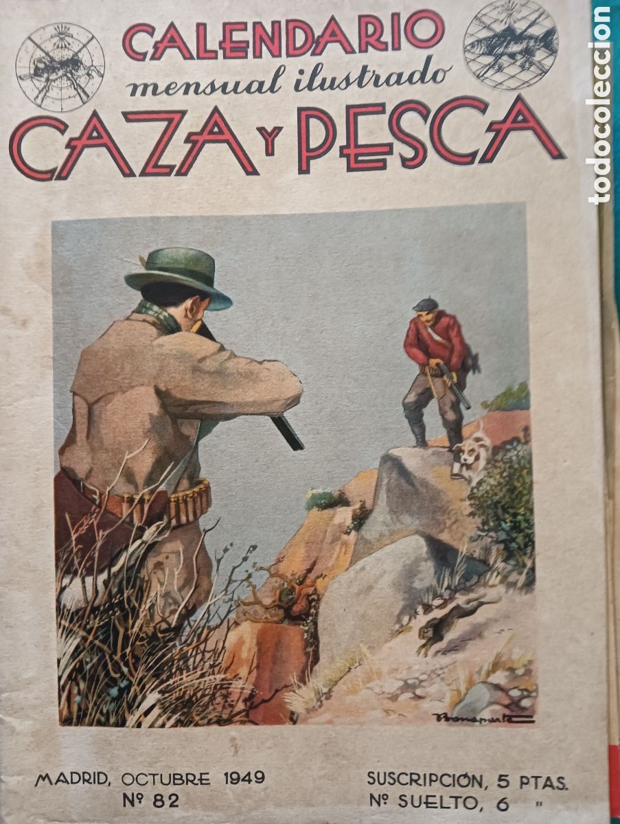 Coleccionismo de revistas y peri&oacute;dicos: Revista caza y pesca octubre de 1949 n&uacute;mero 82