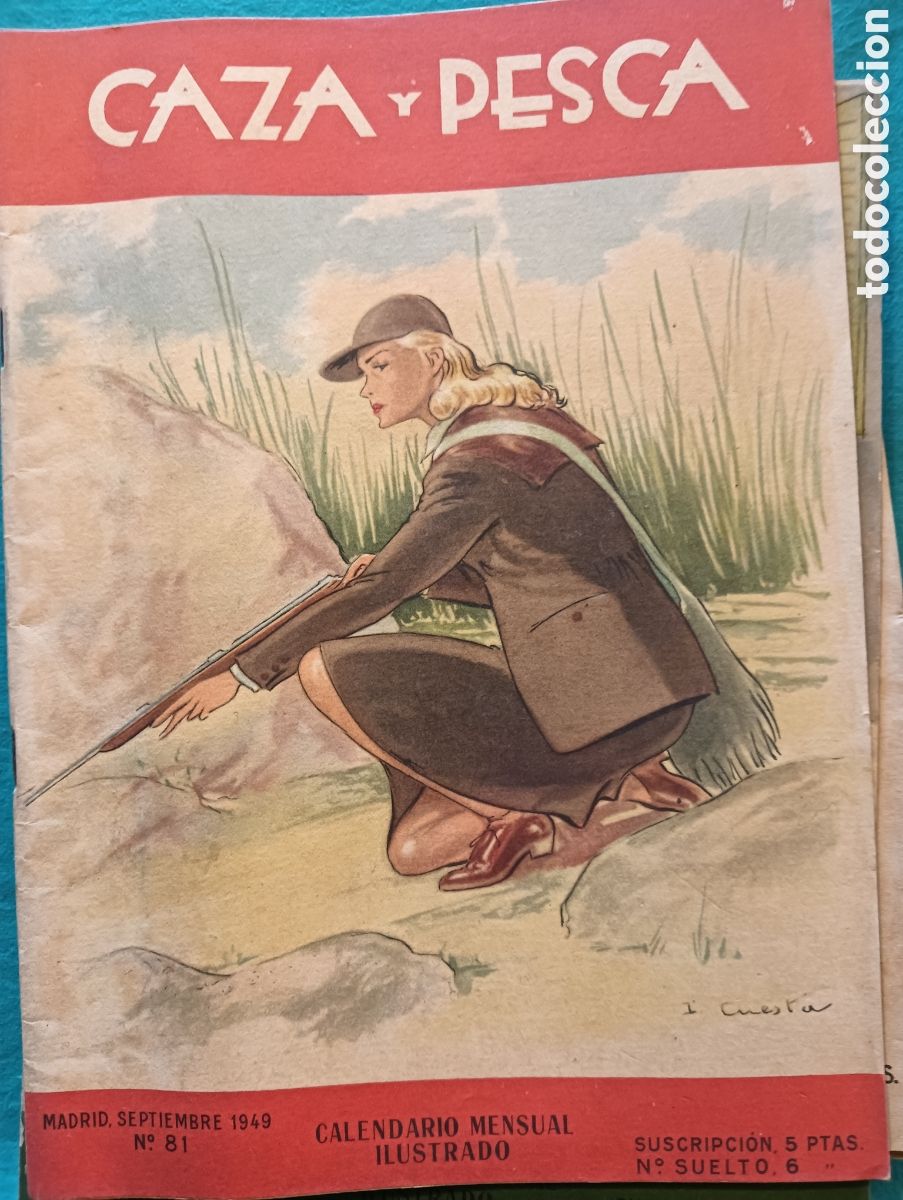 Coleccionismo de revistas y peri&oacute;dicos: En esta caza y pesca septiembre de mil novecientos cuarenta y nueve n&uacute;mero ochenta y uno 1949, 81