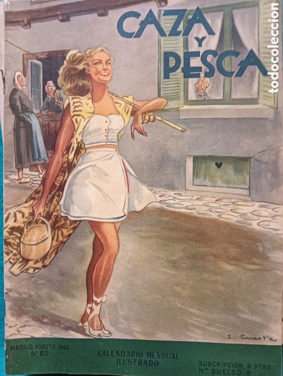 Coleccionismo de revistas y peri&oacute;dicos: Revista caza y pesca agosto de 1949 n&uacute;mero 80