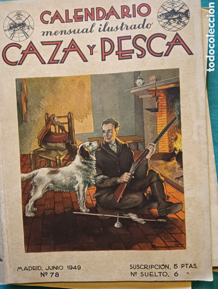 Coleccionismo de revistas y peri&oacute;dicos: En esta caza y pesca junio de 1949 n&uacute;mero 78