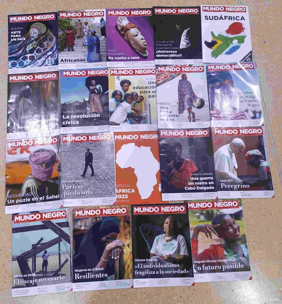 Coleccionismo de revistas y peri&oacute;dicos: Lote de 19 revistas Mundo Negro del periodo 2020-2026