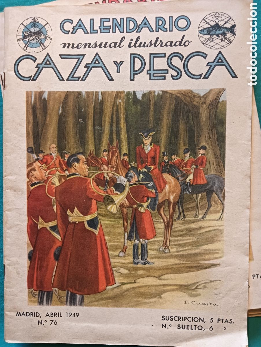 Coleccionismo de revistas y peri&oacute;dicos: Revista caza y pesca abril de 1949 n&uacute;mero 76