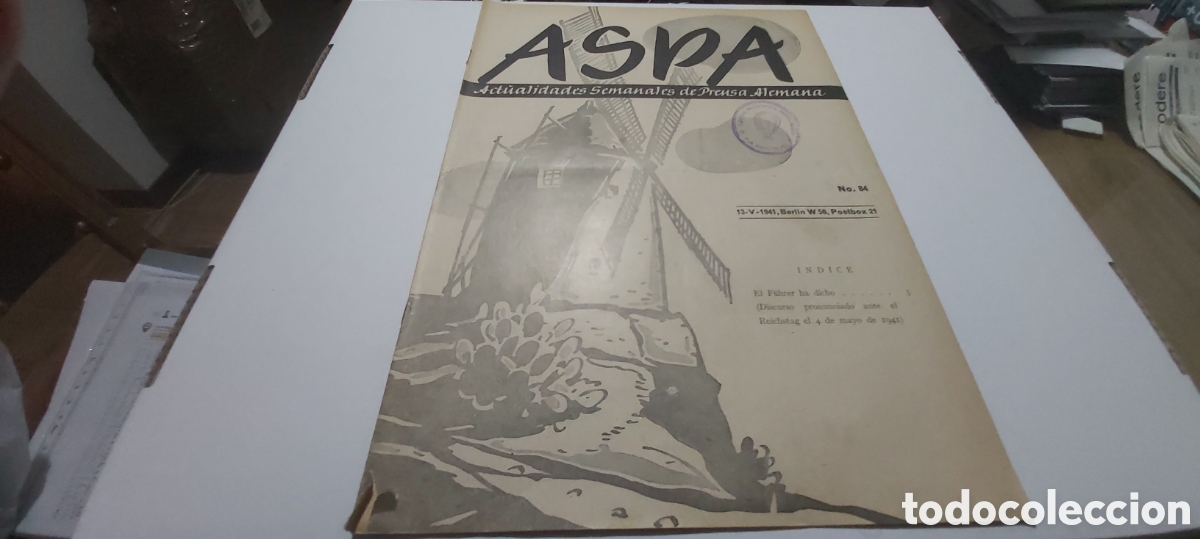 Coleccionismo de revistas y peri&oacute;dicos: REVISTA ASPA N&deg;84 1941DISCURSO DE HITLER