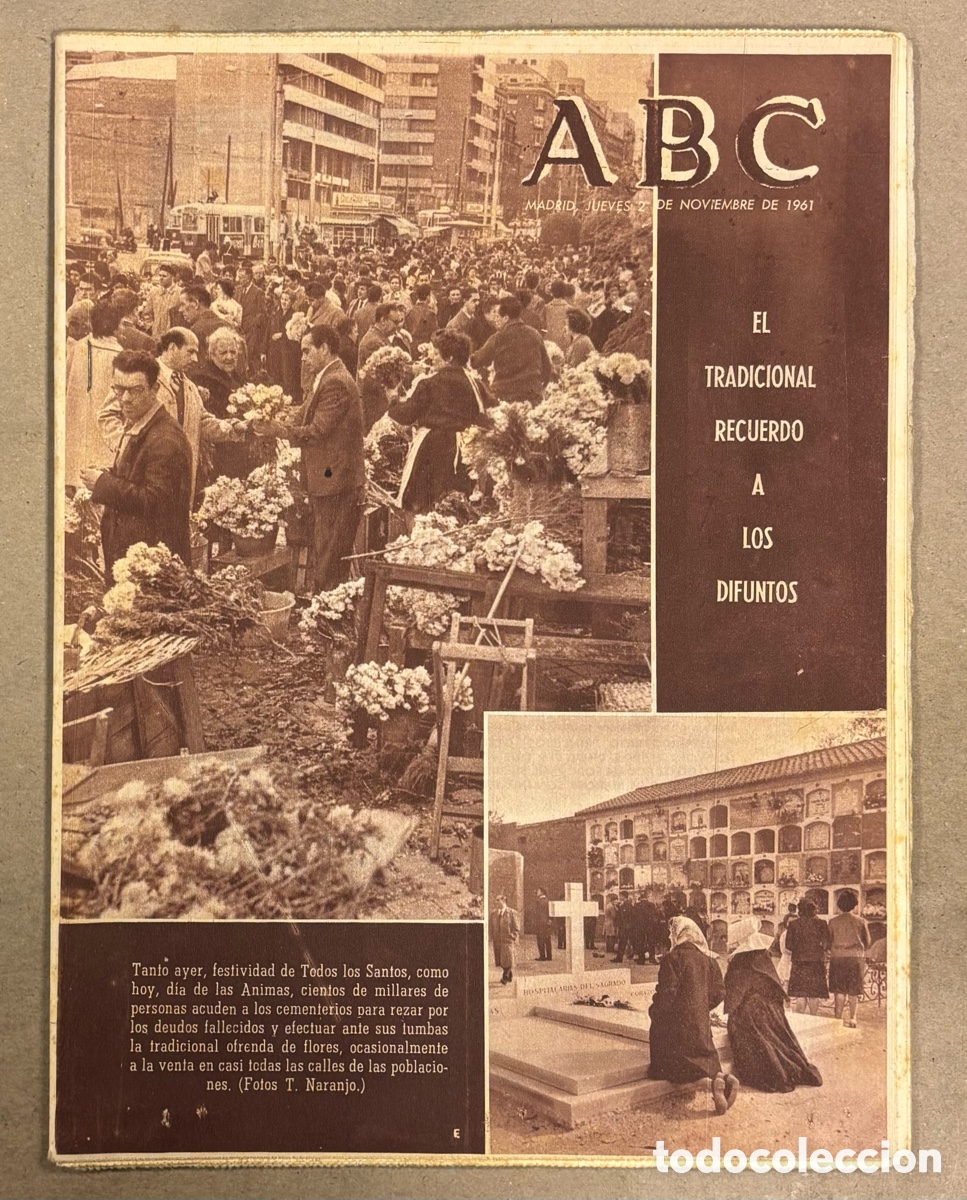 Coleccionismo de revistas y peri&oacute;dicos: ABC (2 NOVIEMBRE 1961) D&Iacute;A DE LOS DIFUNTOS, LUIS ROSALES, EL S&Aacute;HARA, OSASUNA 1-3 REAL MADRID,&hellip;