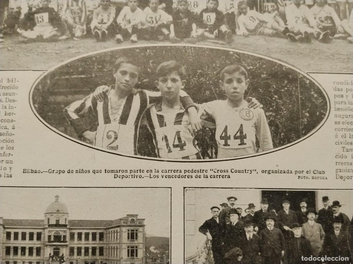 Coleccionismo de revistas y peri&oacute;dicos: CONCURSO SKIS Y LUGES VILLA DE RIBAS FRESER / DESTROZOS TEMPORAL MAR MELILLA A&Ntilde;O 1915