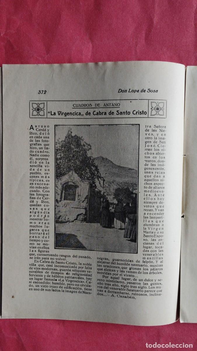 Coleccionismo de revistas y peri&oacute;dicos: CABRA DE SANTO CRISTO.-LA VIRGENCICA.-CUADROS DE ANTA&Ntilde;O.-LOPE DE SOSA.-A&Ntilde;O 1924.