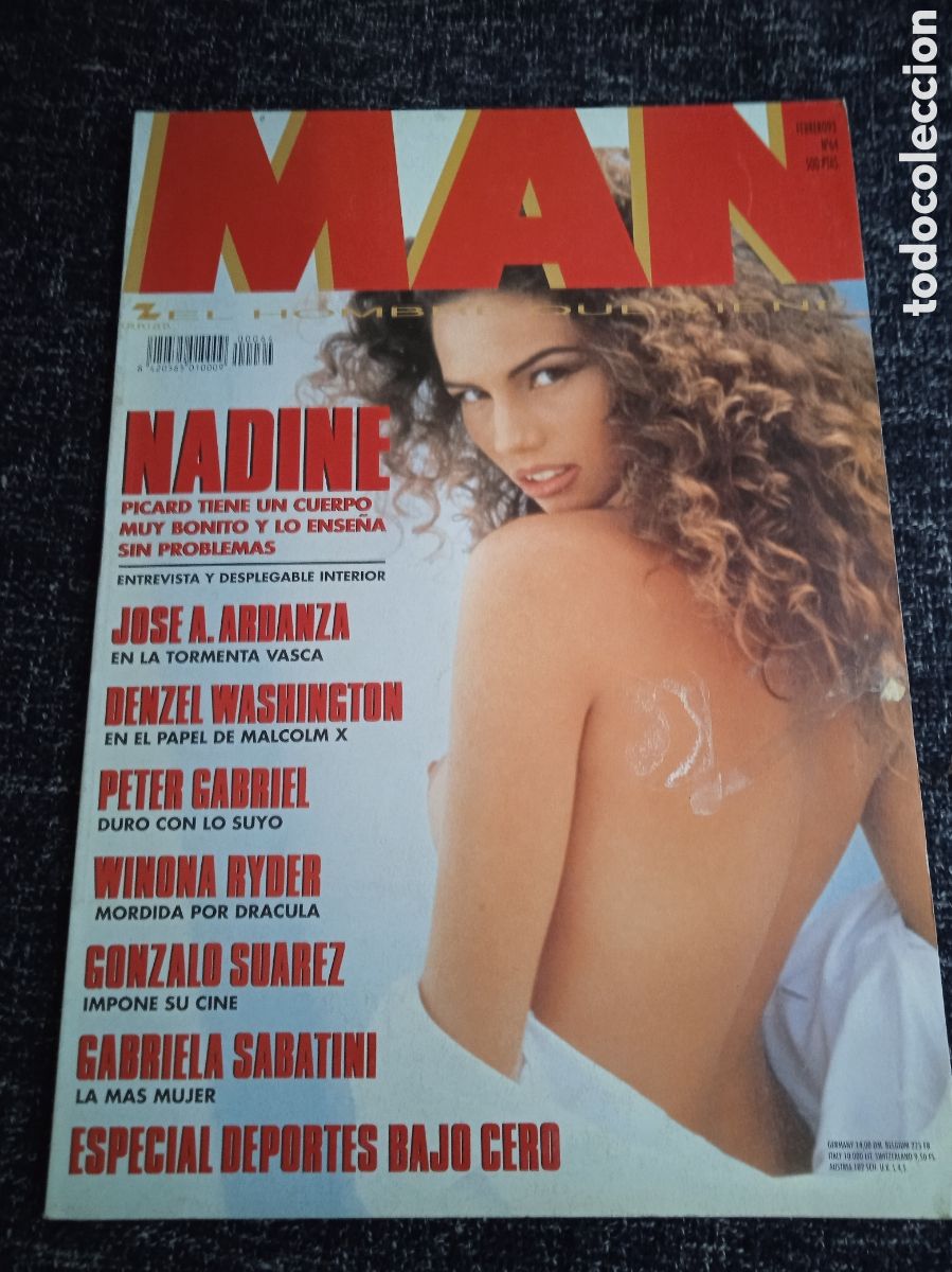Coleccionismo de revistas y peri&oacute;dicos: MAN N&ordm; 64 A&Ntilde;O 1993 winona ryder, gabriela sabatini -POSTER DESPLEGABLE: nadine picard