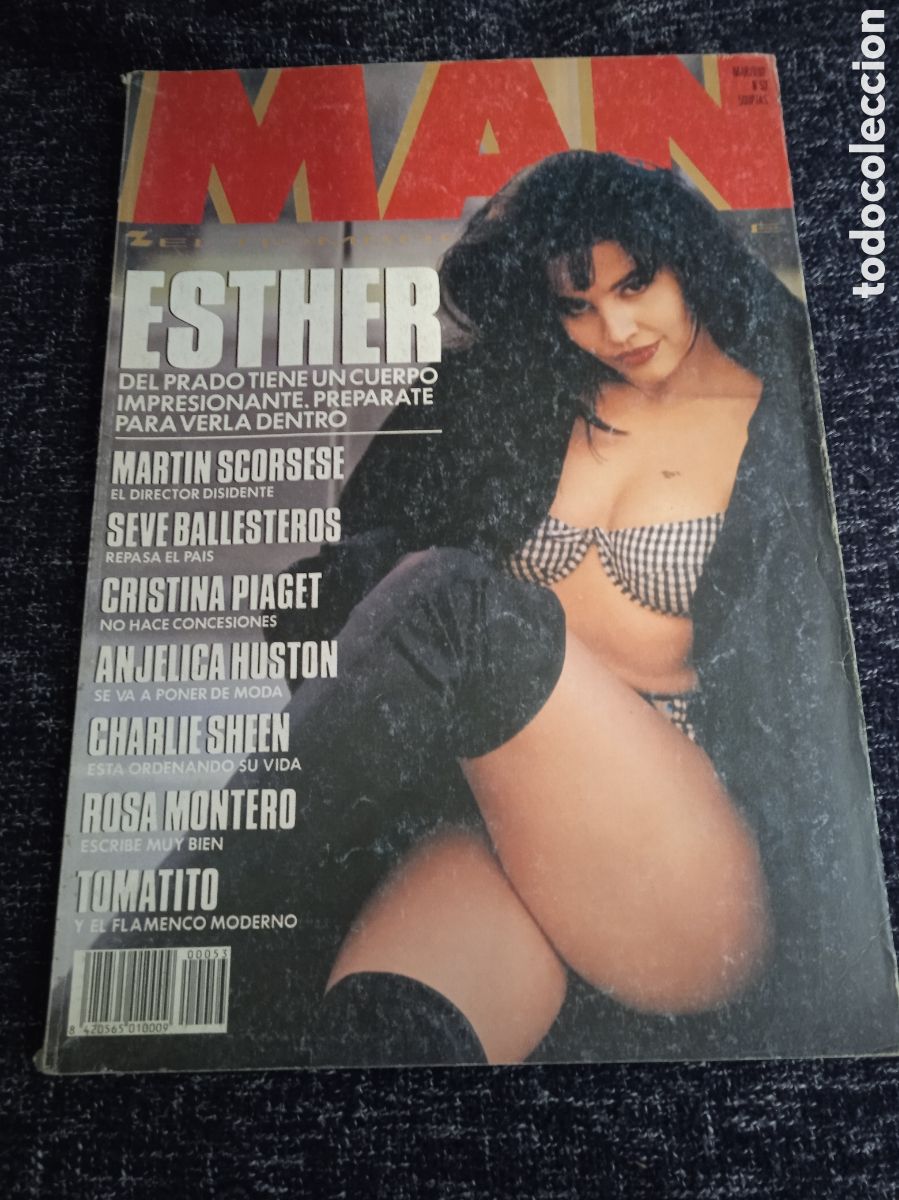 Coleccionismo de revistas y peri&oacute;dicos: MAN N&ordm; 53 A&Ntilde;O 1992 - Cristina Piaget, Ariadna Gil, Angelica Huston POSTER: Esther del Prado
