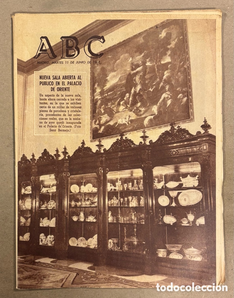 Coleccionismo de revistas y peri&oacute;dicos: ABC (12 JUNIO 1963) SALA ABIERTA AL P&Uacute;BLICO PALACIO ORIENTE, JOAQU&Iacute;N DOMINGO CAMPE&Oacute;N MUNDO BILLAR