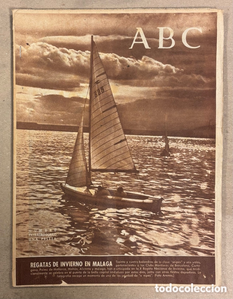 Coleccionismo de revistas y peri&oacute;dicos: ABC (26 ENERO 1952) REGATAS DE INVIERNO EN M&Aacute;LAGA, EL AYUNTAMIENTO DE MADRID Y SUS RETRATOS,&hellip;
