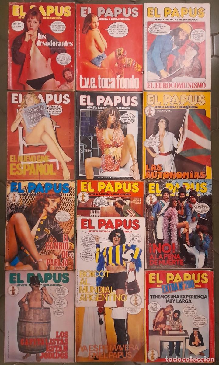Coleccionismo de revistas y peri&oacute;dicos: Lote 13 Revistas El Papus (1977-1978) N&uacute;meros 172 Al 201 - Especial Mundial Argentina
