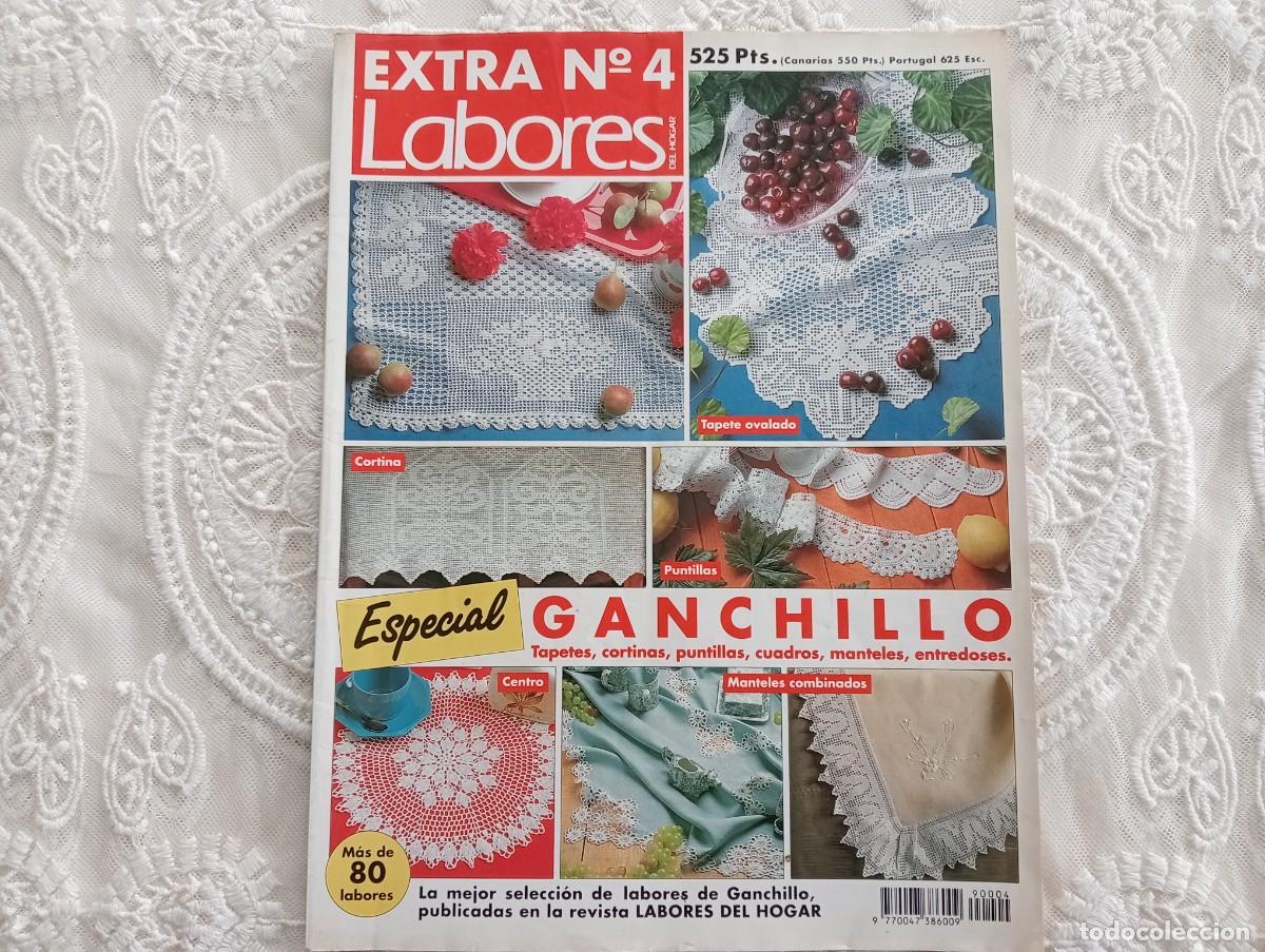 Coleccionismo de revistas y peri&oacute;dicos: Revista Labores Extra n&ordm; 4 &ndash; Especial Ganchillo &ndash; M&aacute;s de 80 labores &ndash; Tapetes, cortinas, manteles