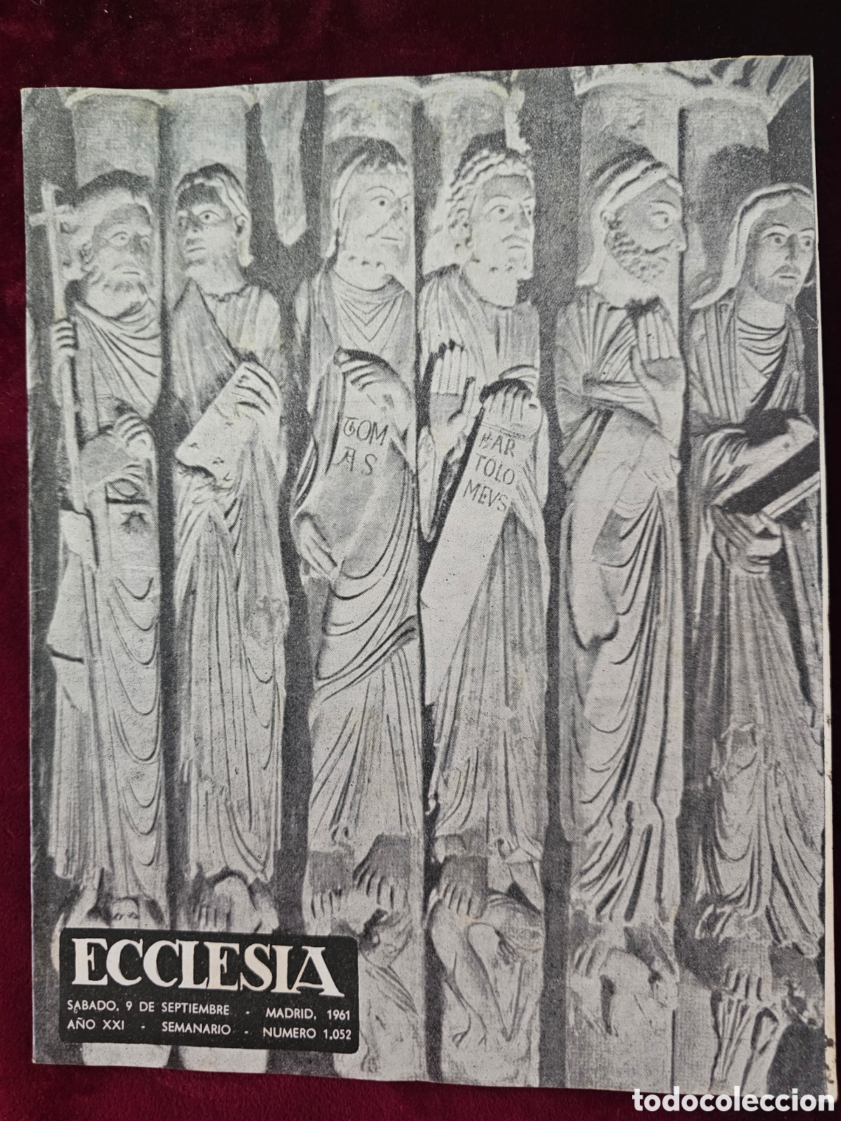 Coleccionismo de revistas y peri&oacute;dicos: T&iacute;tulo: Revista Ecclesia n&ordm; 1.052 (9 Septiembre 1961) - Coleccionismo Religiosa Religi&oacute;n