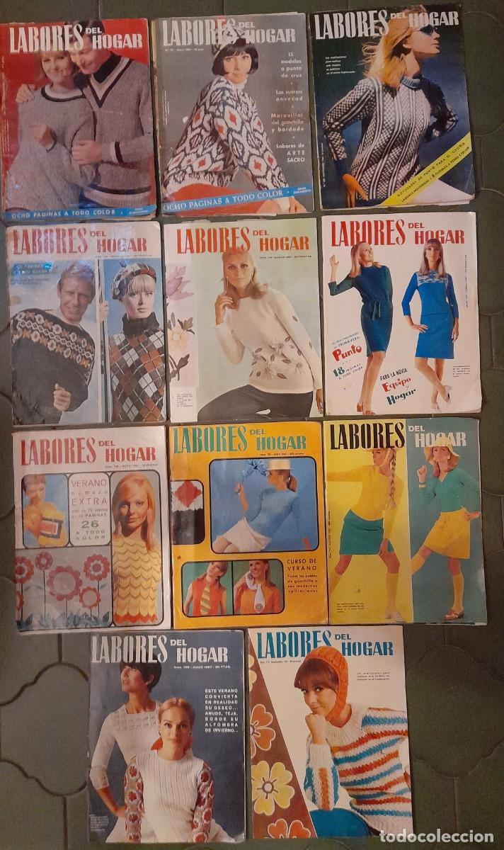 Coleccionismo de revistas y peri&oacute;dicos: Lote 11 Revistas Antiguas LABORES DEL HOGAR (1965-1967) - Con Patrones Interiores