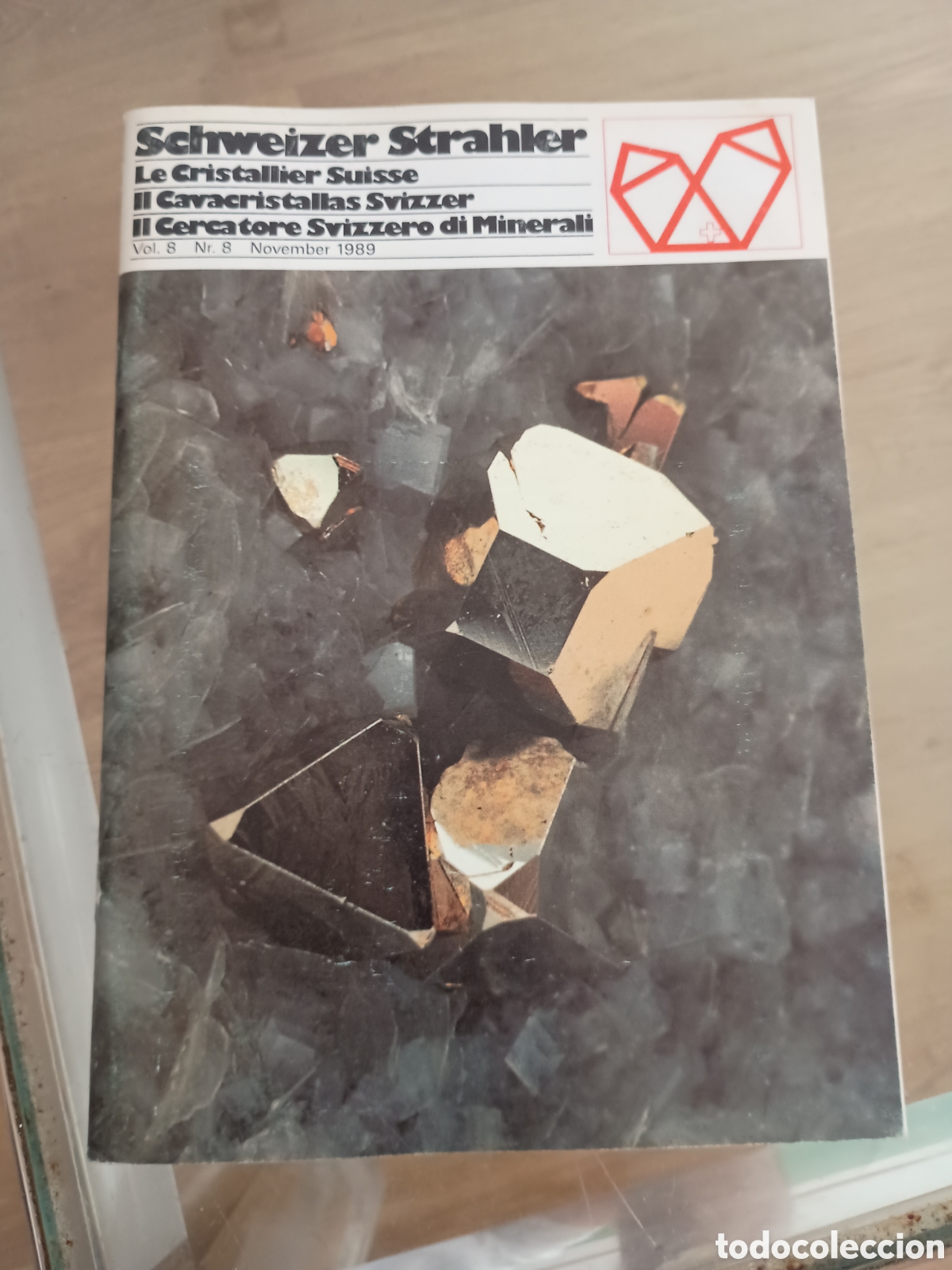 Coleccionismo de revistas y peri&oacute;dicos: 1.3 revista de mineralog&iacute;a Schweizer Strahler / Le Cristallier Suisse vol 8 n&uacute;m 8 nov 1989