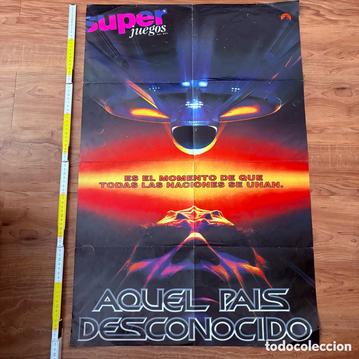 Coleccionismo de revistas y peri&oacute;dicos: p&oacute;ster Star Trek VI: Aquel pa&iacute;s desconocido de 1992 de la revista Super Juegos