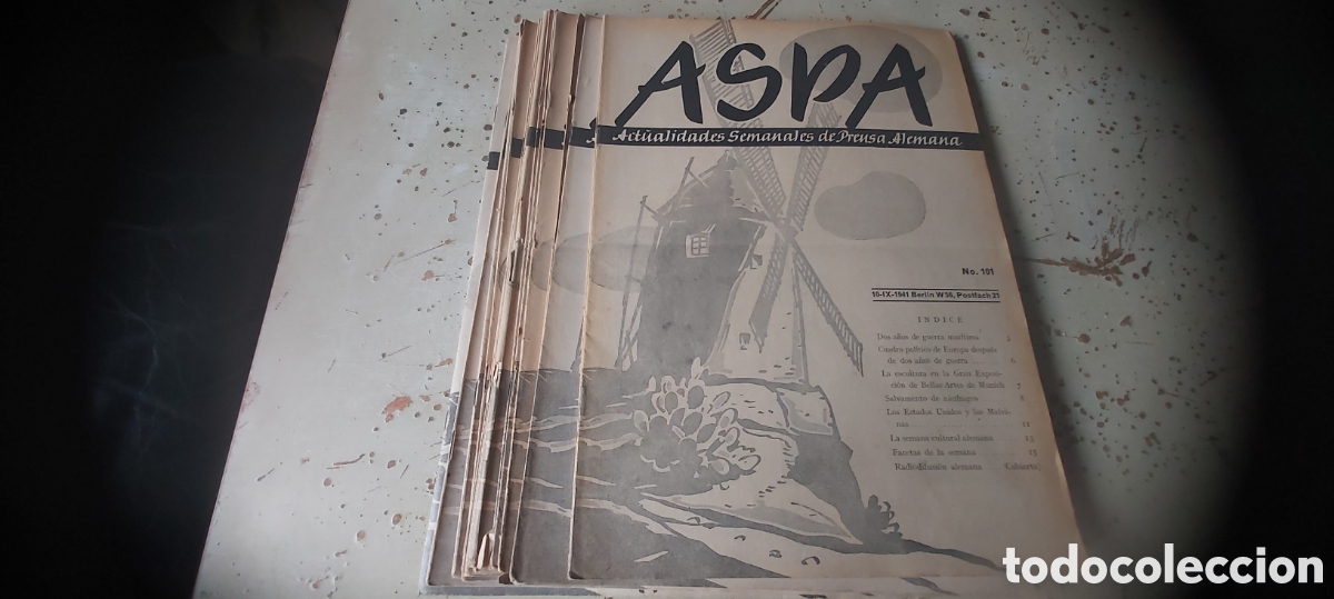 Coleccionismo de revistas y peri&oacute;dicos: 15 REVISTAS ASPA 1940-41 .BERLIN .PRENSA ALEMANA