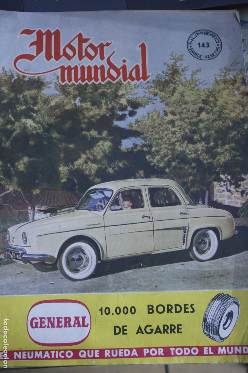 Coleccionismo de revistas y peri&oacute;dicos: REVISTA MOTOR MUNDIAL N&ordm; 143 EMEUVE MOTOS BULTO MONTESA PEGASO VILLOF ALFA ROMEO 1956 BARREIROS GUZ