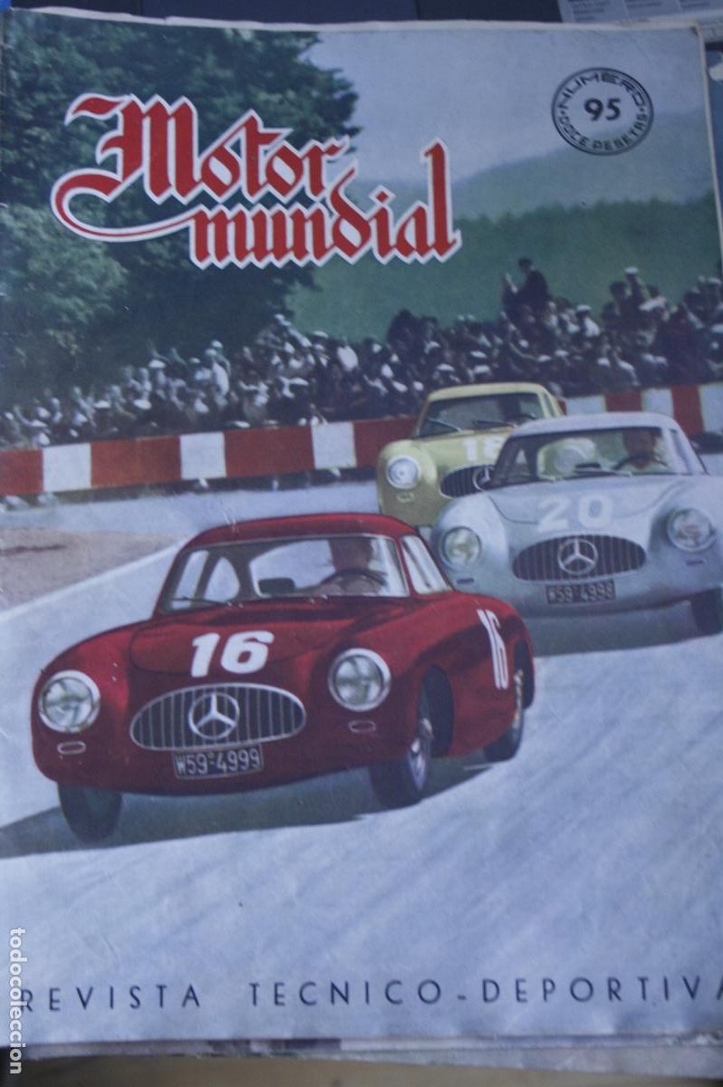 Coleccionismo de revistas y peri&oacute;dicos: REVISTA DE AUTOMOVILES MOTOR MUNDIAL N&ordm; 95 DERBI SANGAR ARDILLA PEGASO RALYE FIRESTONE BILBAO 1952