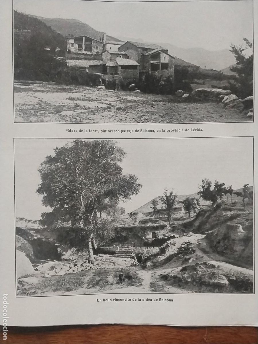 Coleccionismo de revistas y peri&oacute;dicos: SOLSONA LERIDA MARE DE LA FONT ALDEA LLEIDA / DESTROZOS AUSADOS MAR CADIZ REVISTA A&Ntilde;O 1915