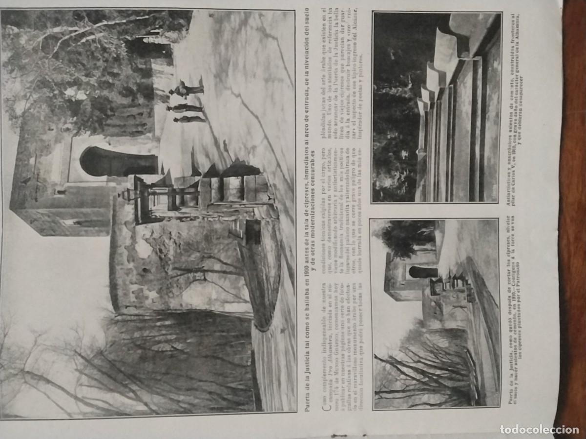 Coleccionismo de revistas y peri&oacute;dicos: LOS ATENTADOS ARTISTICOS CONTRA LA ALHAMBRA / REY ALFONSO XIII OBRAS TABLADA SEVILLAREVISTA A&Ntilde;O 1915