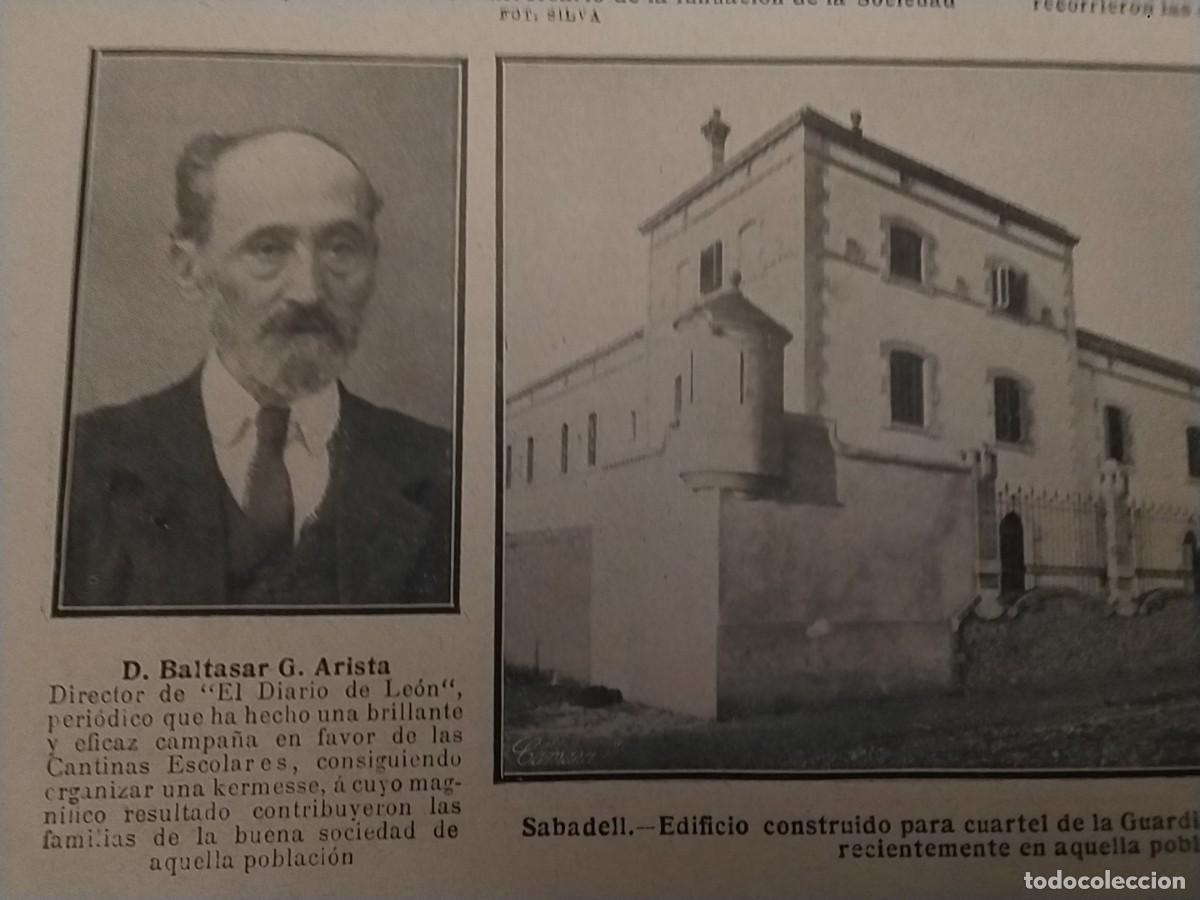 Coleccionismo de revistas y peri&oacute;dicos: BALTASAR G.ARISTA DIRECTOR DIARIO LEON / RAMON RIVERA LLORET POETA SABADELL HOJA REVISTA A&Ntilde;O 1914