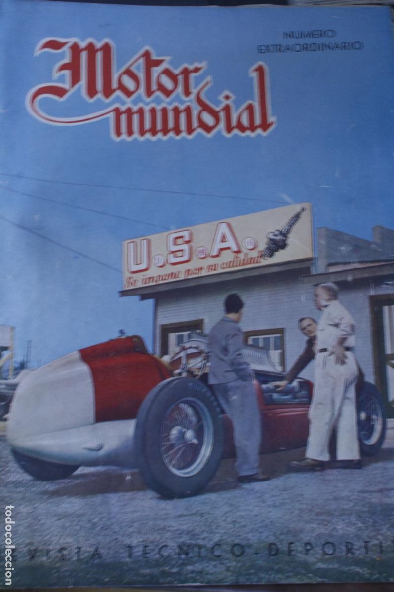 Coleccionismo de revistas y peri&oacute;dicos: REVISTA DE AUTOMOVILES MOTOR MUNDIAL N&ordm; EXTRAORDINARIO PE&Ntilde;A RHIN MOSQUITO BSA 1946 MOTOS