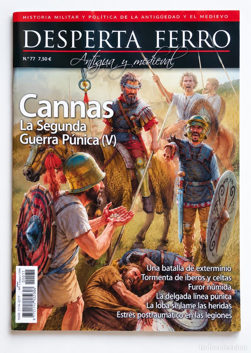 Collectionnisme de Revues et Journaux: Desperta Ferro Antigua y Medieval n&ordm; 77, dedicado a la batalla de Cannas. Buen estado.