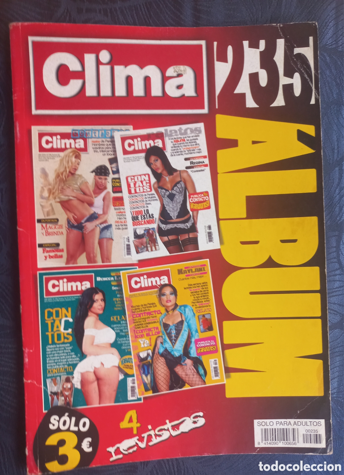 Coleccionismo de revistas y peri&oacute;dicos: CLIMA n&ordm; 235 &ndash; Pack 4 revistas er&oacute;ticas
