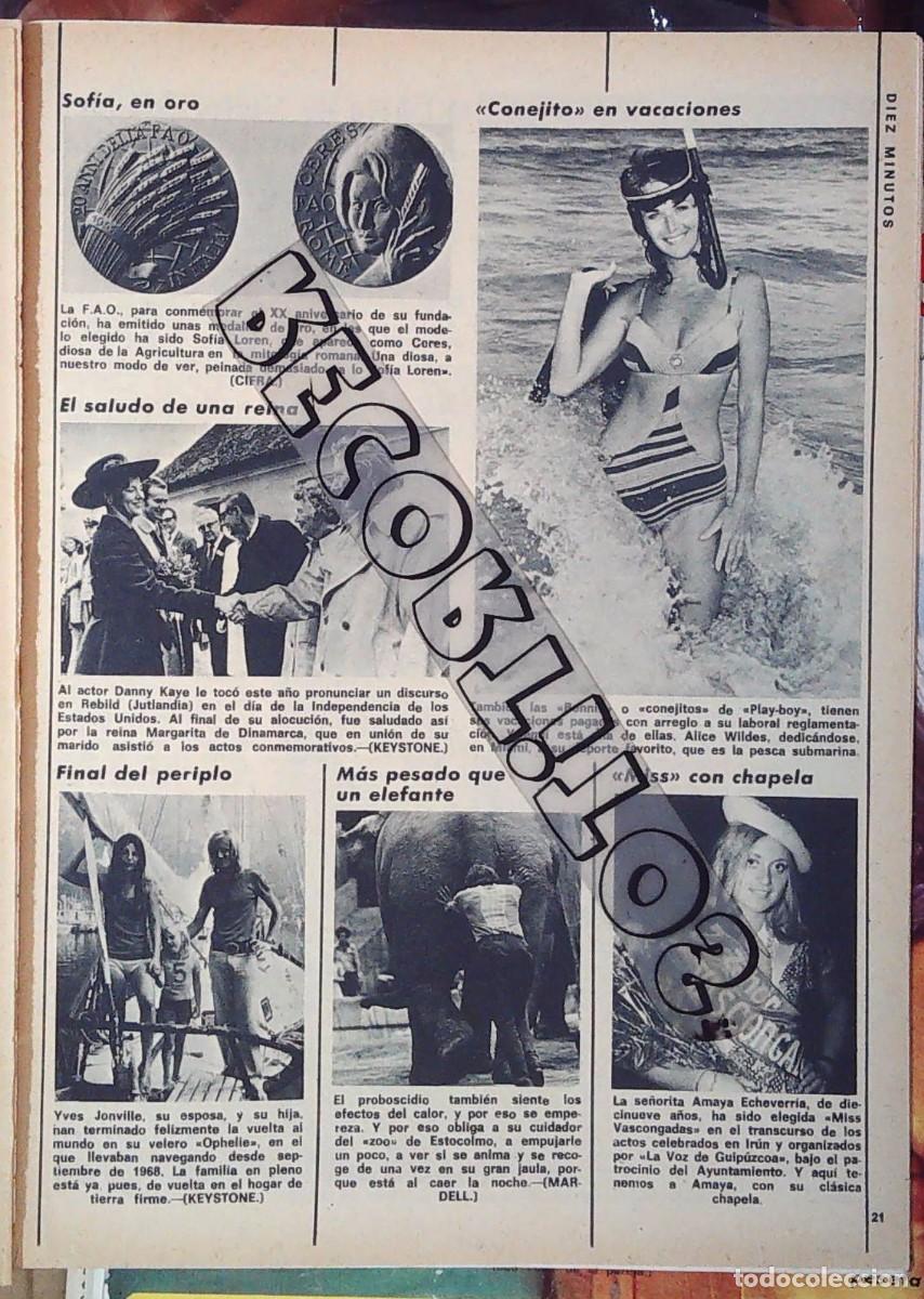 Coleccionismo de revistas y peri&oacute;dicos: recorte amaya echevarria miss chapela bonita miss vascongadas sofia loren fao danny kaye