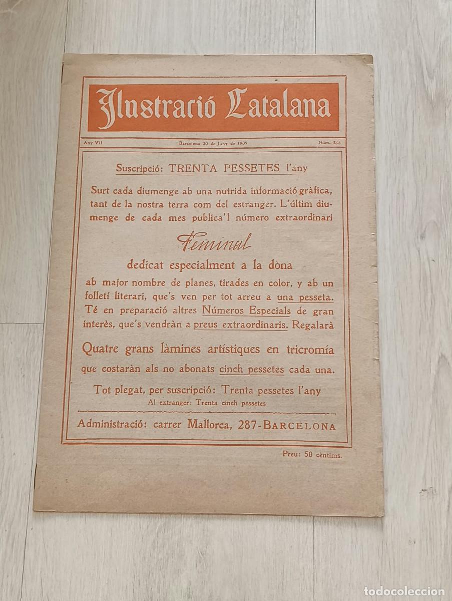 Coleccionismo de revistas y peri&oacute;dicos: Ilustraci&oacute; Catalana. Any VII. Barcelona, 20 de Juny de 1909. N&uacute;m. 316.