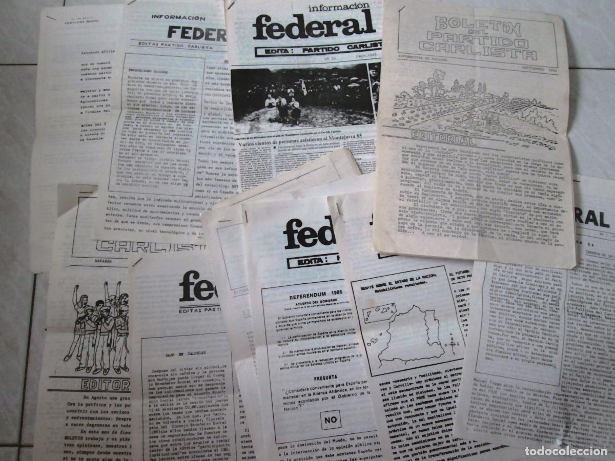 Coleccionismo de revistas y peri&oacute;dicos: PARTIDO POLITICO CARLISTA BOLETINES INFORMATIVOS A&Ntilde;OS 80
