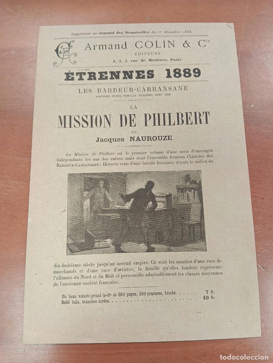 Coleccionismo de revistas y peri&oacute;dicos: Suppl&eacute;ment au Journal des Demoiselles du 1er d&eacute;cembre 1888.