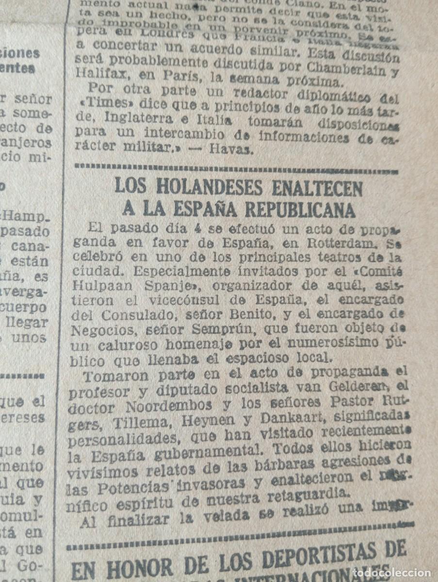 Coleccionismo de revistas y peri&oacute;dicos: VANGUARDIA A&Ntilde;O 1938 PERSECUCION ISRAELITAT EN ALEMANIA JUDIOS HOLANDA HOLANDESES EN LA GUERRA CIVIL