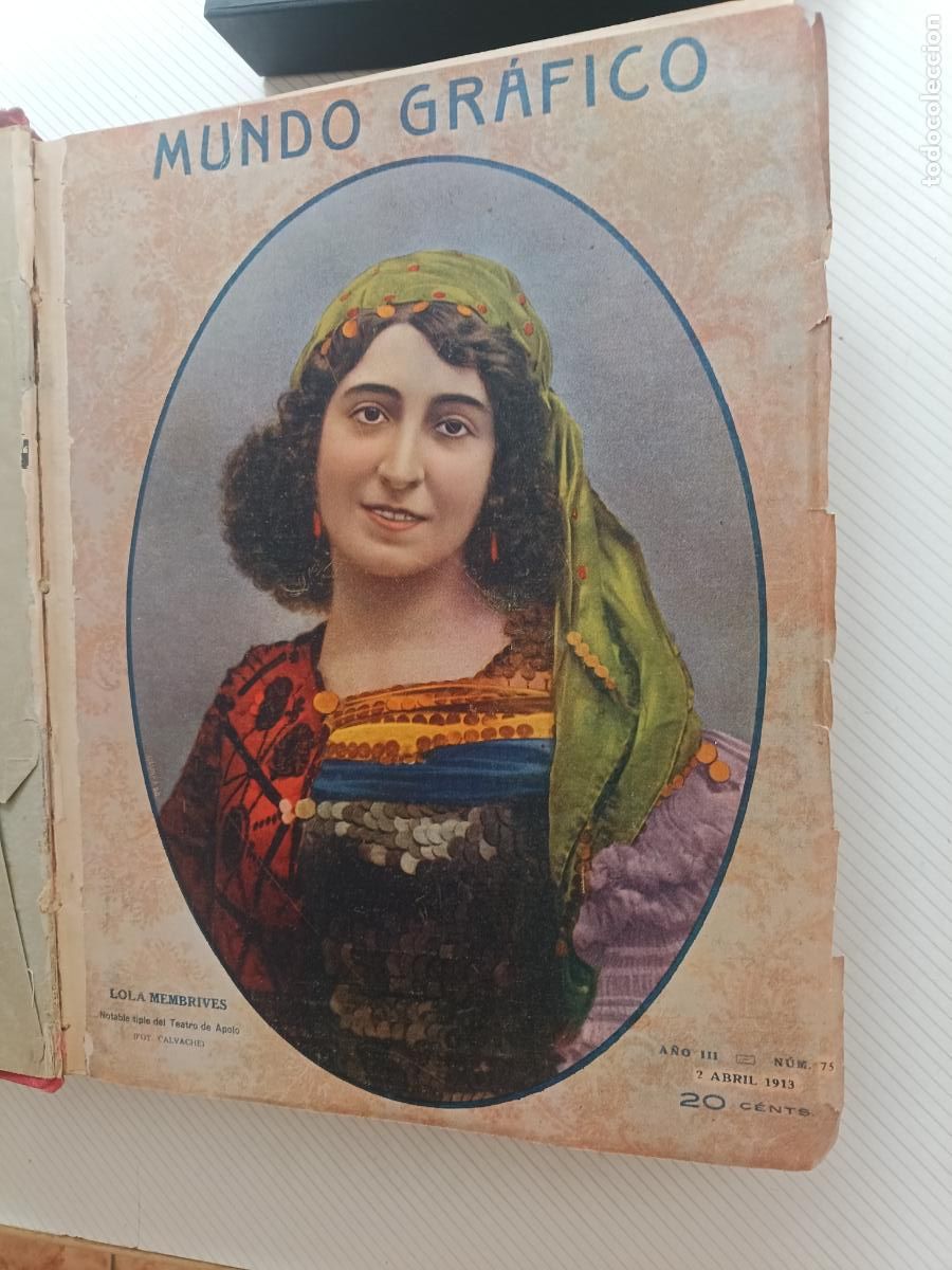 Coleccionismo de revistas y peri&oacute;dicos: Mundo Gr&aacute;fico. Tomo encuadernado de 1913 n&uacute;meros 75 a 86