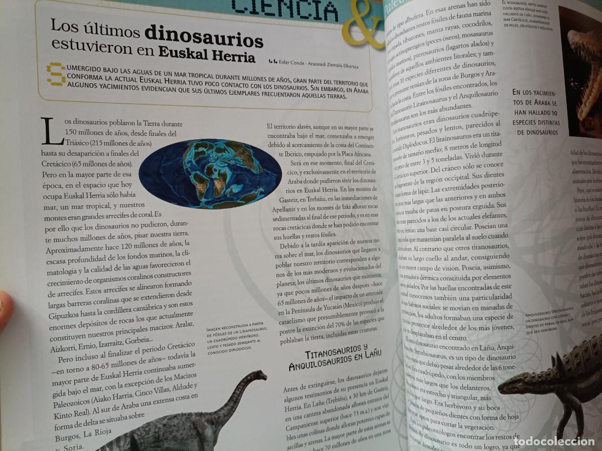 Coleccionismo de revistas y peri&oacute;dicos: LOS ULTIMOS DINOSAURIOS VIVIERON EN ARABA. ARTICULO DE EUSKAL HERRIA, 2012