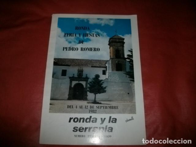 Coleccionismo de revistas y peri&oacute;dicos: REVISTA RONDA Y LA SERRAN&Iacute;A (N&Uacute;MERO EXTRAORDINARIO 1982) FERIA Y FIESTAS DE PEDRO ROMERO