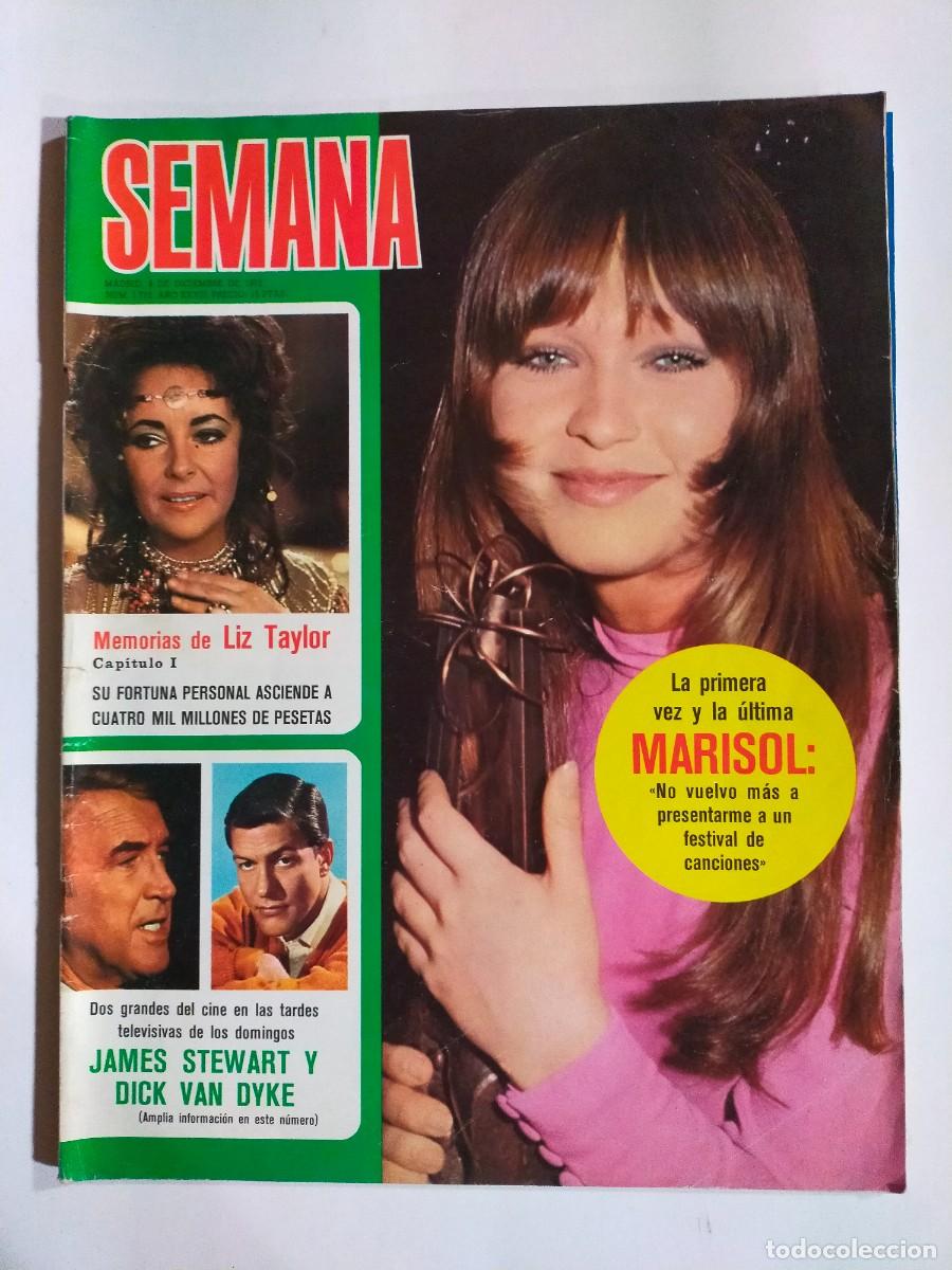 Sammeln von Zeitschriften und Zeitungen: REVISTA SEMANA N&ordm; 1712 - MARISOL - LIZ TAYLOR - TARZAN - ROGER MOORE - POSTER DICK VAN DYKE