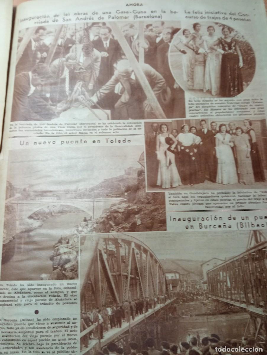 Coleccionismo de revistas y peri&oacute;dicos: PERIODICO A&Ntilde;O 1933 PUENTE DE HIERRO EN BURCE&Ntilde;A BILBAO DE ALCANTARA EN TOLEDO SANT ANDREU DE PALOMAR