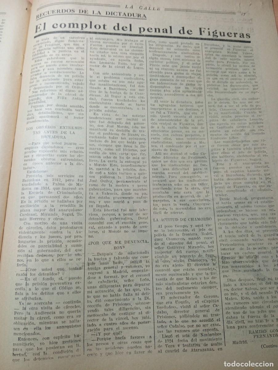 Coleccionismo de revistas y peri&oacute;dicos: REVISTA A&Ntilde;O 1931 MANUEL HILARIO AYUSO SALMON VILLARIAS SANTO&Ntilde;A CASTILLO PENAL CARCEL DE FIGUERAS