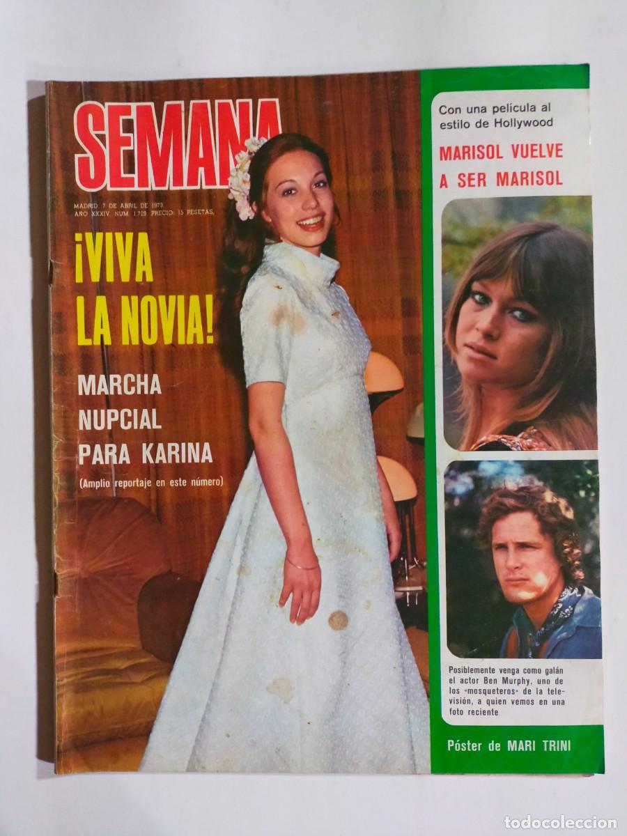 Collezionismo di Riviste e Giornali: REVISTA SEMANA N&ordm; 1729 - MARISOL - KARINA - BEN MURPHY - MARLON BRANDO - POSTER MARI TRINI