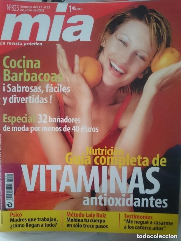 Coleccionismo de revistas y peri&oacute;dicos: mia n 823 -17-23 junio 2002-gu&iacute;a completa vitaminas antioxidantes-barbacoas-ba&ntilde;adores moda-moldea tu