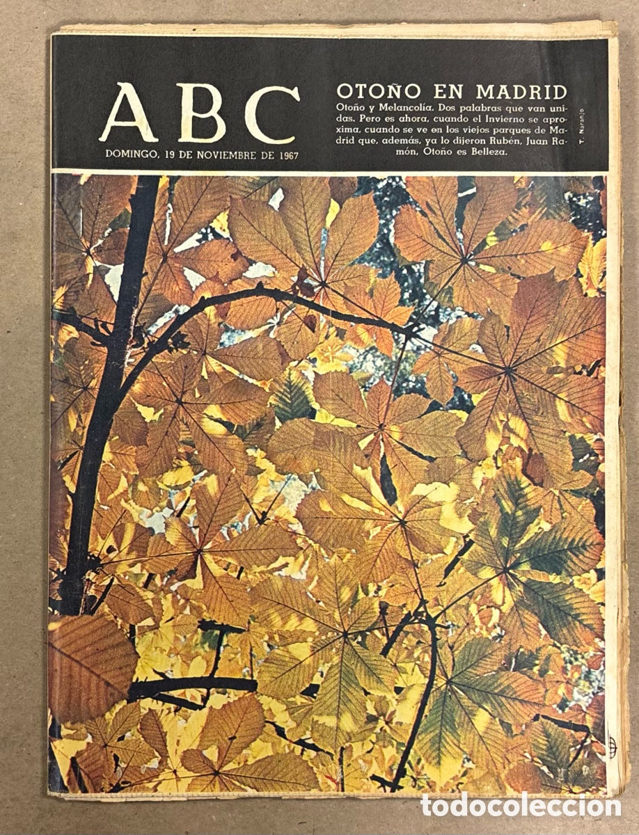 Coleccionismo de revistas y peri&oacute;dicos: ABC (19 NOVIEMBRE 1967) OTO&Ntilde;O EN MADRID, EL ESPLIEGI Y SU POESIA, ANTONIO ORDO&Ntilde;EZ,&hellip;