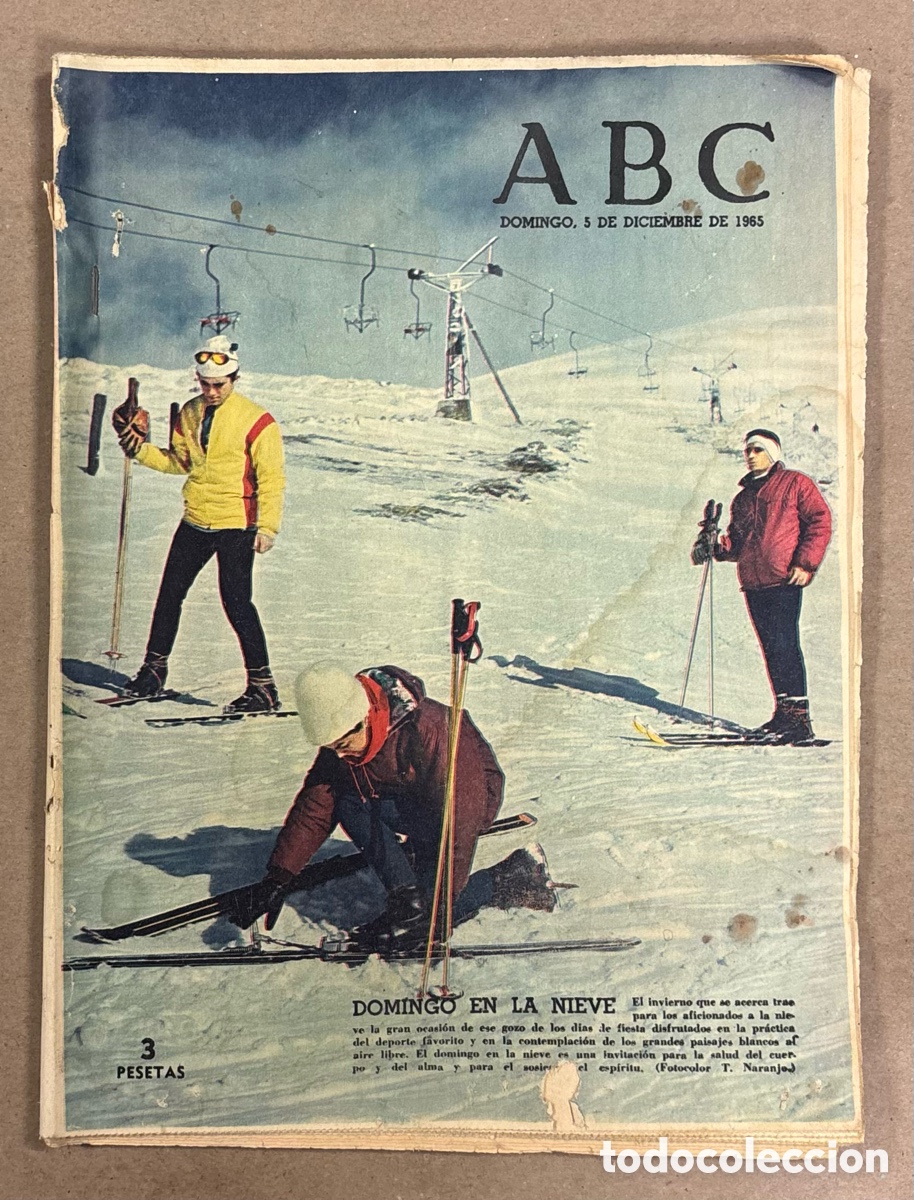 Coleccionismo de revistas y peri&oacute;dicos: ABC (3 DICIEMBRE 1967) NIEVE NAVACERRADA, REPORTAJE FORMULA 1, PEDRO CARRASCO VENCE BOXEO